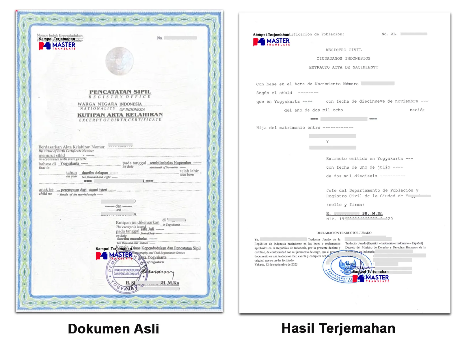 Terjemahan Tersumpah Bahasa Spanyol